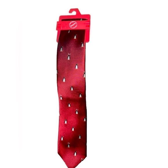 Festive Men’s Penguin Tie - Picture 1 of 3